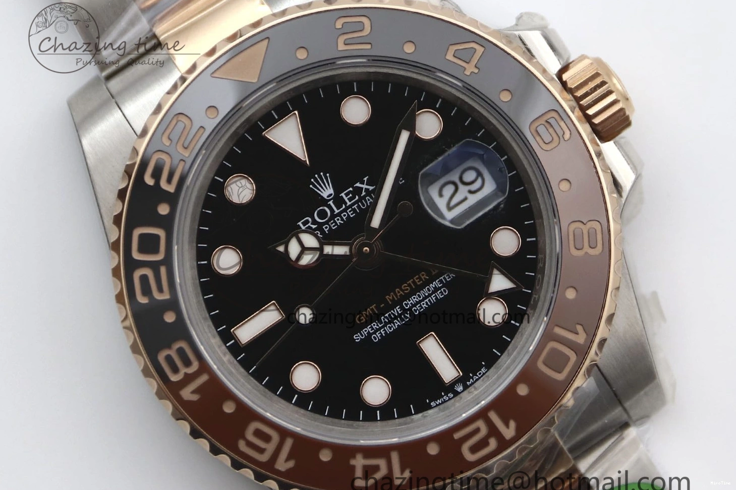 MiroTime 0416 GMT Master II 126711 CHNR 904L SS TW+ 1:1 Best Edition on SS RG Bracelet VR3186 CHS FreshLook 1976